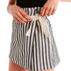 Urban Outfitters Stripe Paper Bag Skort Shorts size XS
